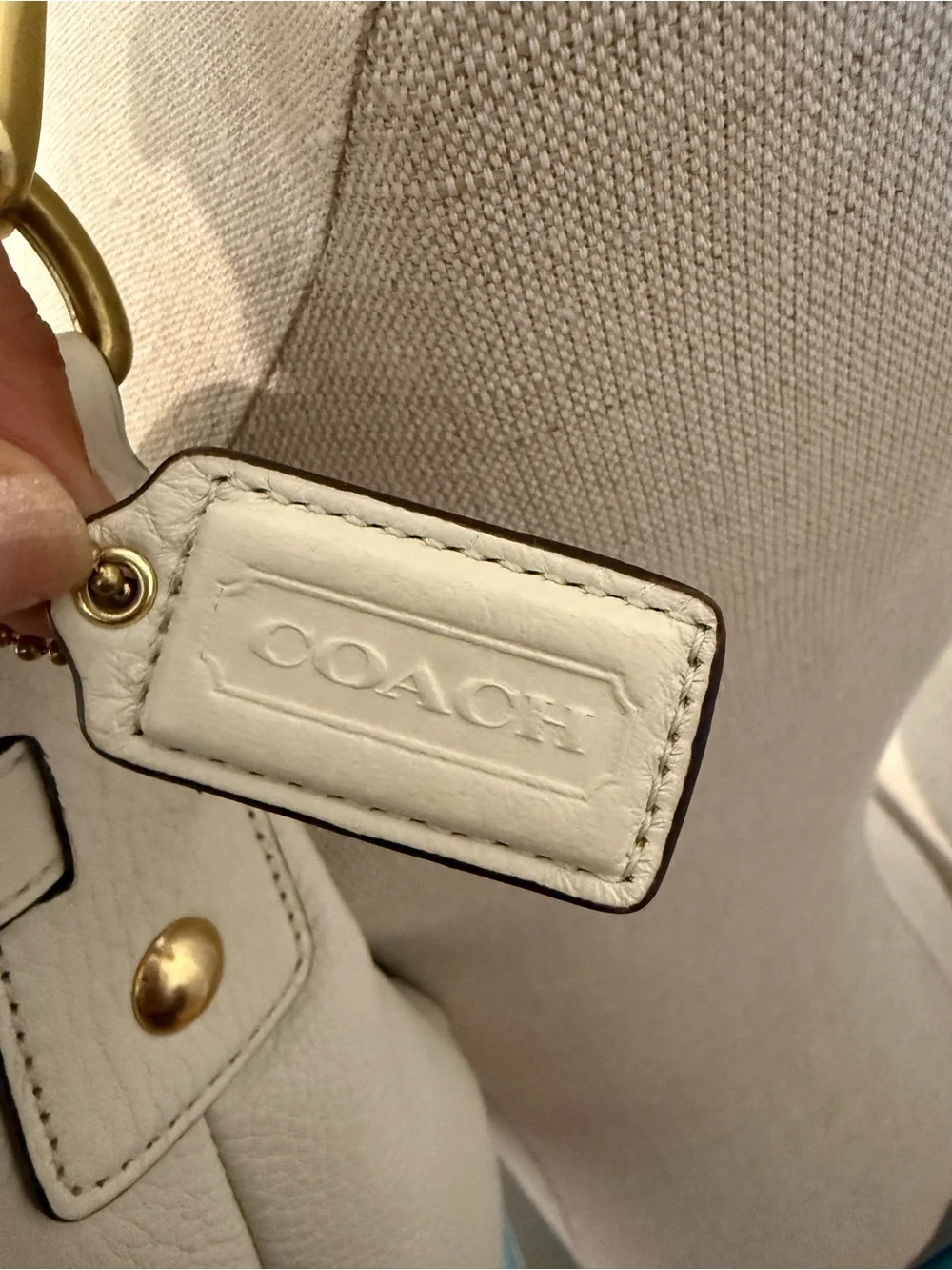 Coach Brooke Leather Hobo with Gold Hardware | Ivory